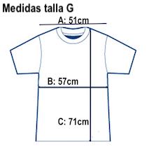 Guia de talla playera hombre