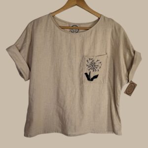 Blusa manga japonesa talla M de lino