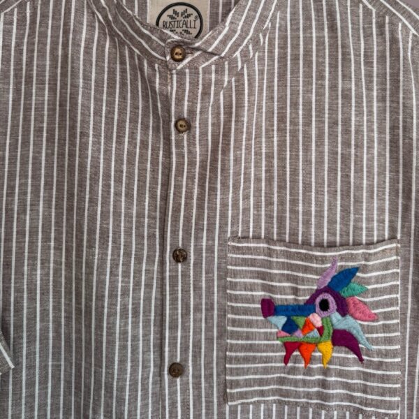 Camisa manga corta talla G lino con algodón - Imagen 2