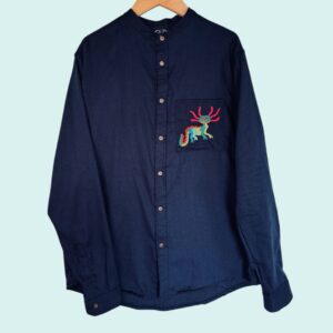 Camisa cuello mao talla M de bambú con algodón
